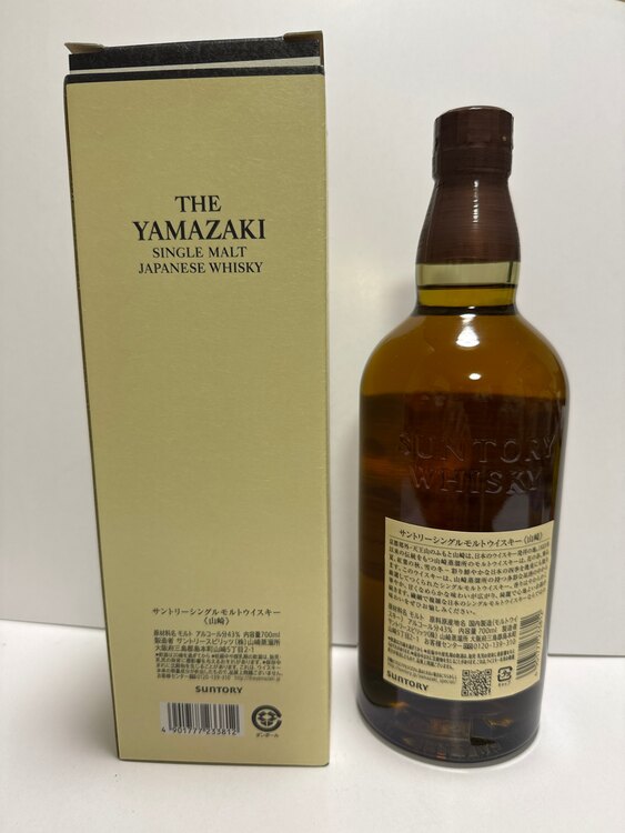 サントリー　山崎　シングルモルト（お酒）の商品画像 - 査定依頼日：2025年4月4日 - 最高査定価格：10,500円