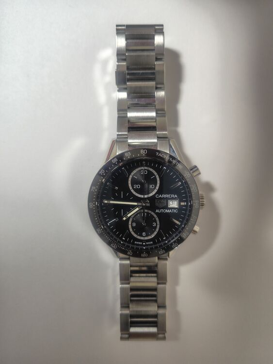 TAG HEUER クロノグラフ キャリバー16 ブラック（高級時計）の商品画像 - 査定依頼日：2025年10月31日 - 最高査定価格：210,000円