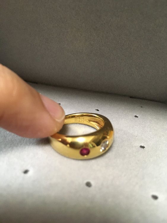ダイヤ、ルビー18kリング（金・貴金属）の商品画像 - 査定依頼日：2022年10月3日 - 最高査定価格：52,000円