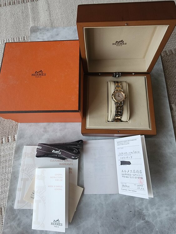 HERMES クリッパーナクレベガル12Pダイヤ（高級時計）の商品画像 - 査定依頼日：2026年8月18日 - 最高査定価格：65,000円