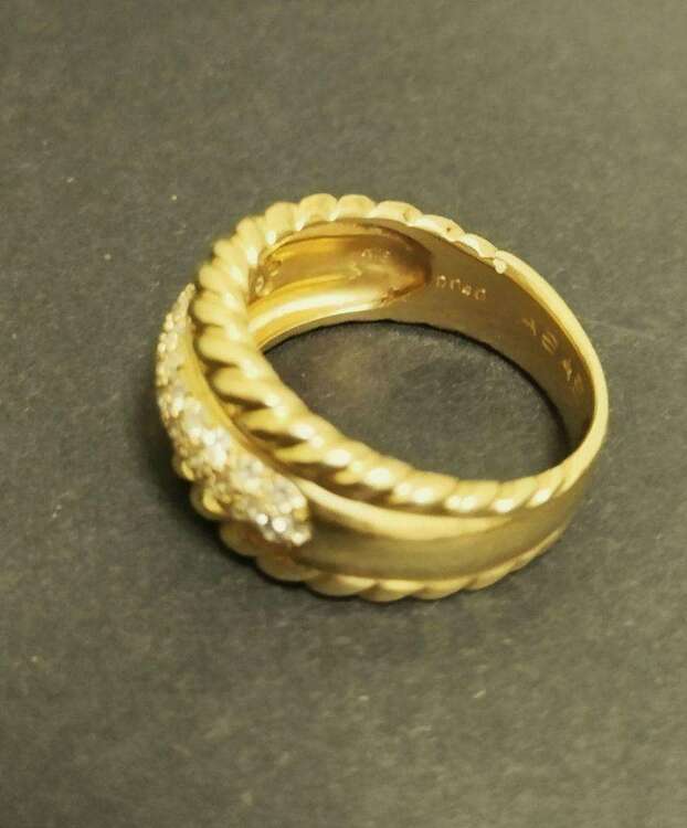 18K　イエローゴールド　ダイアモンド0.4カラットリング（宝石）の商品画像 - 査定依頼日：2025年3月20日 - 最高査定価格：76,000円