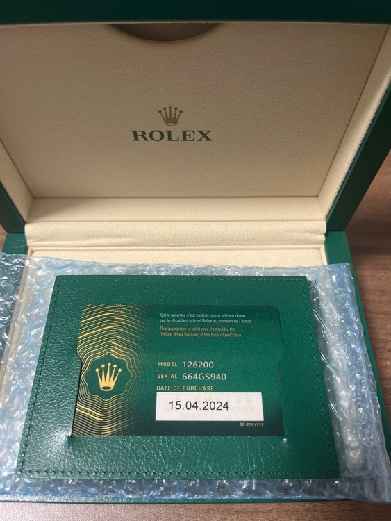 ロレックス デイトジャスト 126200（高級時計）の商品画像 - 査定依頼日：2025年8月14日 - 最高査定価格：1,250,000円