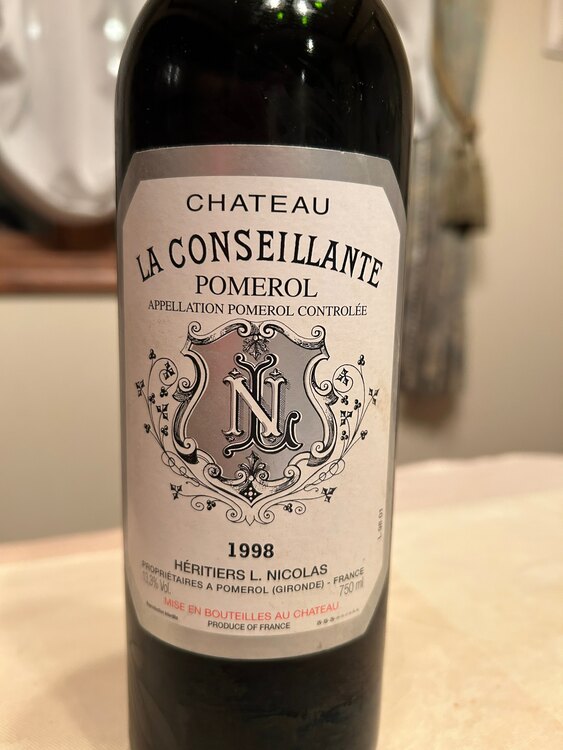 Château La Conseillante	1998（お酒）の商品画像 - 査定依頼日：2025年3月30日 - 最高査定価格：15,500円
