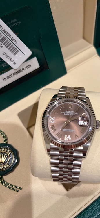 デイトジャスト 36 ダイヤモンド入りダークグレー オイスター、36mm、オイスタースチール&ホワイト ゴールド m（高級時計）の商品画像 - 査定依頼日：2026年9月19日 - 最高査定価格：2,280,000円