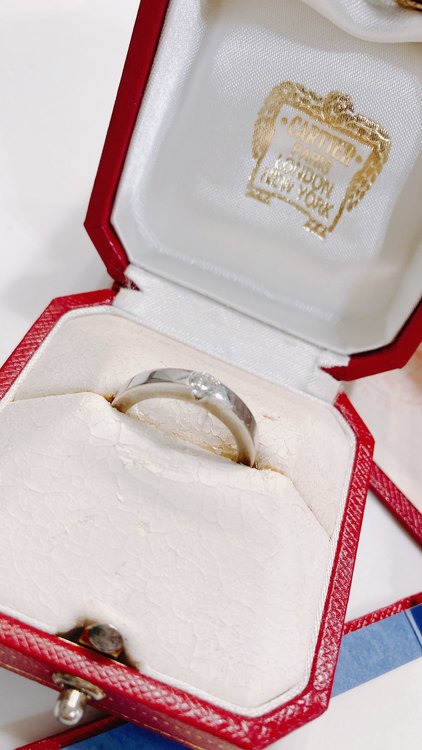 カルティエプラチナリングダイヤ入り（金・貴金属）の商品画像 - 査定依頼日：2023年6月20日 - 最高査定価格：400,000円