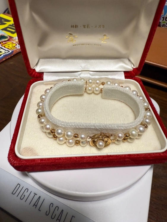 金・パールブレスレット（金・貴金属）の商品画像 - 査定依頼日：2025年11月14日 - 最高査定価格：60,000円