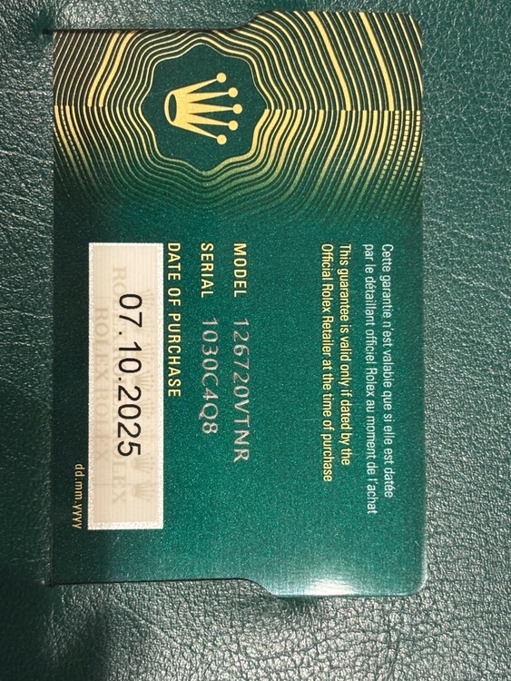 ロレックス GMTマスター 126720VTN（高級時計）の商品画像 - 査定依頼日：2025年10月7日 - 最高査定価格：2,680,000円