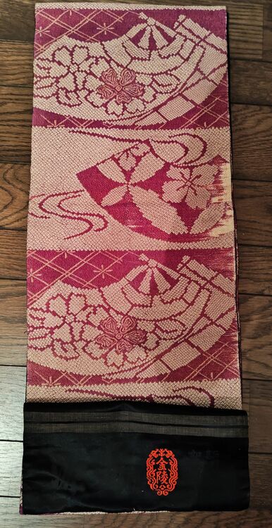 アンティーク名古屋帯金陵　如源鶴素（着物）の商品画像 - 査定依頼日：2025年8月26日 - 最高査定価格：2,000円