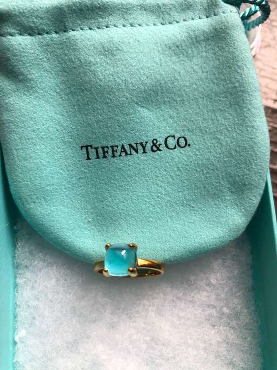 ティファニー　シュガースタックリング　ブルートパーズ　k18イエローゴールド（宝石）の商品画像 - 査定依頼日：2023年4月22日 - 最高査定価格：55,000円