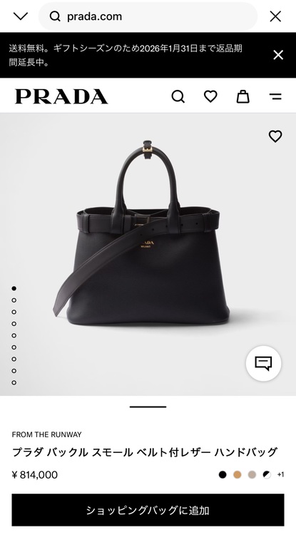 プラダ  （ブランドバッグ）の商品画像 - 査定依頼日：2025年11月25日 - 最高査定価格：420,000円