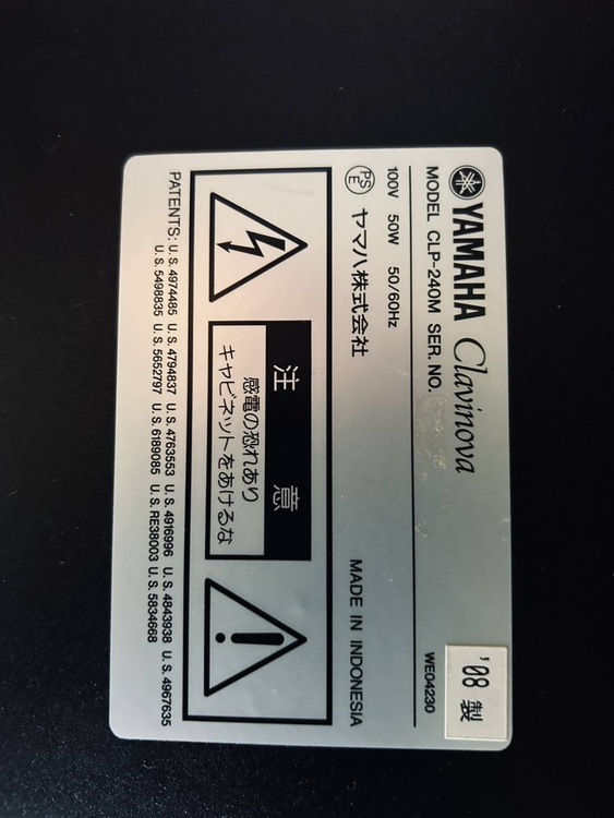 CLP-240M     WE04230（ピアノ・楽器・PA機材）の商品画像 - 査定依頼日：2026年2月2日 - 最高査定価格：5,000円