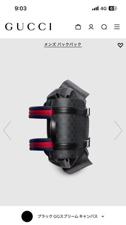 ブラックGCスプリームキャンパス レザートリム 792080FADJQ1185（ブランドバッグ）の商品画像 - 査定依頼日：2025年7月28日 - 最高査定価格：150,000円