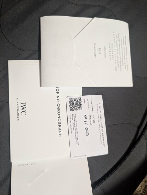 クロノグラフiw391036（高級時計）の商品画像 - 査定依頼日：2026年3月10日 - 最高査定価格：750,000円