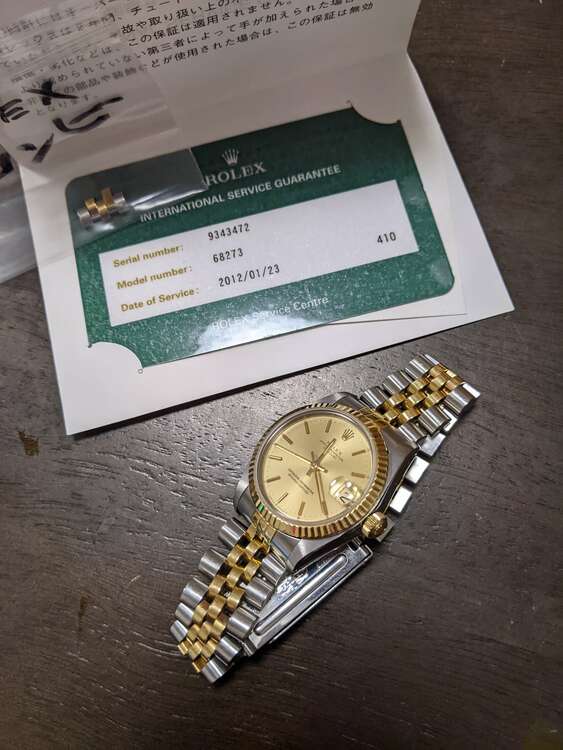 ロレックス デイトジャスト 69273（高級時計）の商品画像 - 査定依頼日：2025年2月20日 - 最高査定価格：850,000円