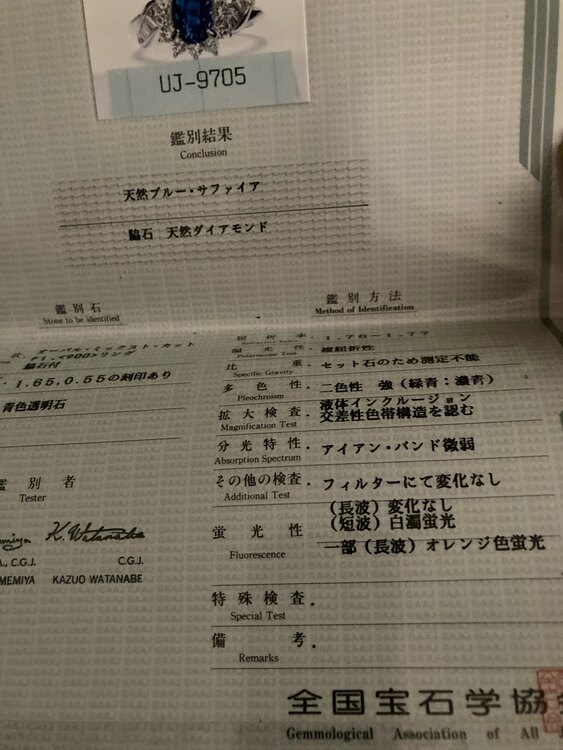 サファイアの指輪（宝石）の商品画像 - 査定依頼日：2025年3月13日 - 最高査定価格：155,000円