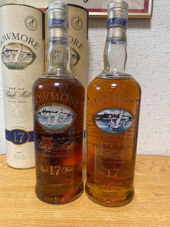 ボウモア17年カモメラベル　シルクプリント　750ml43% 2本（お酒）の商品画像 - 査定依頼日：2025年12月21日 - 最高査定価格：60,000円