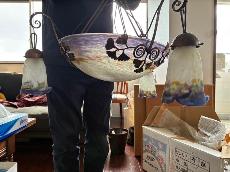 アールデコ調シャンデリア（美術品・骨董品）の商品画像 - 査定依頼日：2026年4月19日 - 最高査定価格：5,500円