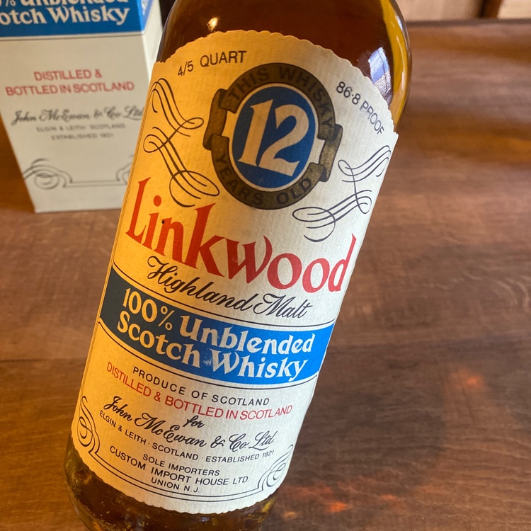 リンクウッド12年　80年代（お酒）の商品画像 - 査定依頼日：2026年4月5日 - 最高査定価格：57,000円