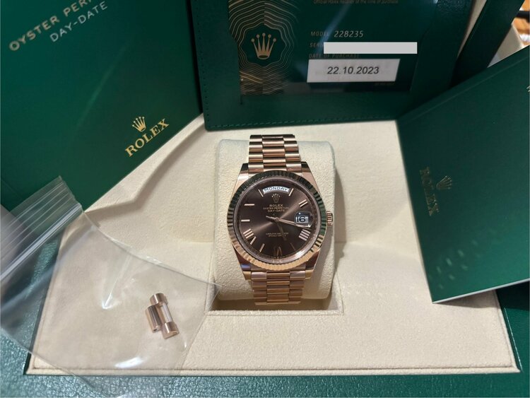 デイデイト チョコレートローマン（高級時計）の商品画像 - 査定依頼日：2025年1月27日 - 最高査定価格：6,800,000円