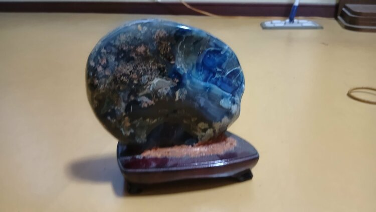 鑑賞石　ブルーメノウ　青銅石（美術品・骨董品）の商品画像 - 査定依頼日：2026年4月26日 - 最高査定価格：100,000円