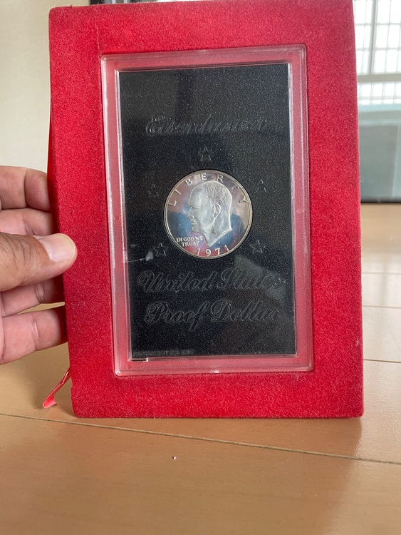 1971年発行のアイゼンハワー1ドルプルーフ大型銀貨（金・貴金属）の商品画像 - 査定依頼日：2025年8月13日 - 最高査定価格：600円