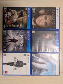 PS4.5ソフト6種（ゲーム機本体・ゲームソフト）の商品画像 - 査定依頼日：2026年8月9日 - 最高査定価格：5,500円