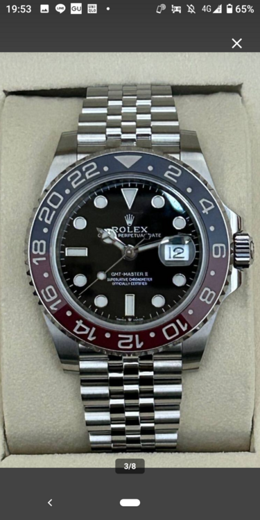 GMTマスターⅡ 126710BLRO ペプシカラー ジュビリーブレス     （高級時計）の商品画像 - 査定依頼日：2025年12月27日 - 最高査定価格：2,850,000円