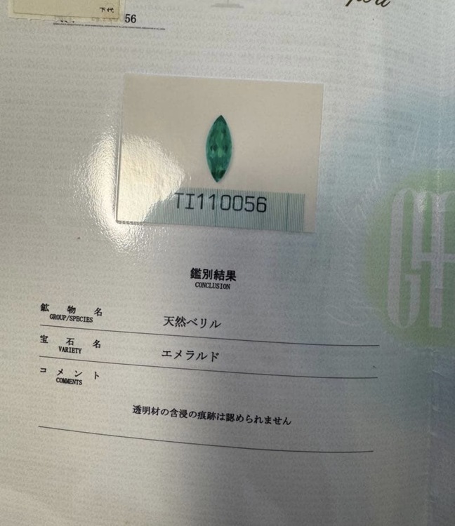 ノンオイルエメラルドネックレス（金・貴金属）の商品画像 - 査定依頼日：2026年3月7日 - 最高査定価格：100,000円