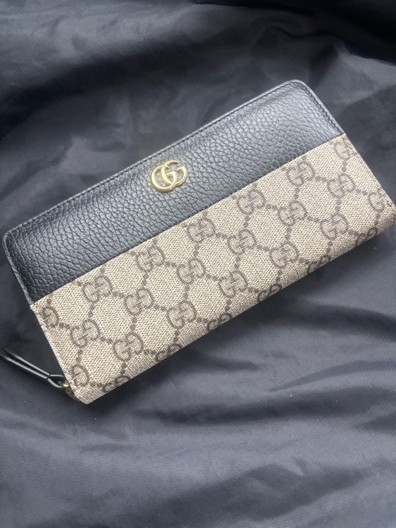 GUCCI GGマーモント ジップアラウンド ウォレット ブラック（ブランド財布・小物）の商品画像 - 査定依頼日：2025年11月7日 - 最高査定価格：25,000円