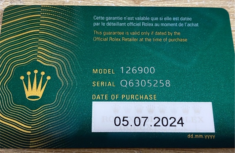 ロレックス 126900 Q6305258（高級時計）の商品画像 - 査定依頼日：2025年8月1日 - 最高査定価格：1,150,000円