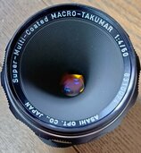 SMC Macro-Takumar 50mm F4 オールドレンズ（カメラ）の商品画像 - 査定依頼日：2026年9月16日 - 最高査定価格：3,500円