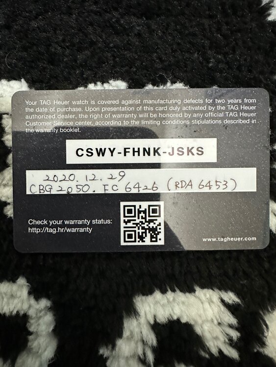 タグホイヤー カレラ CBG 2050. FC 6426 (RDA 6453)（高級時計）の商品画像 - 査定依頼日：2025年2月20日 - 最高査定価格：400,000円