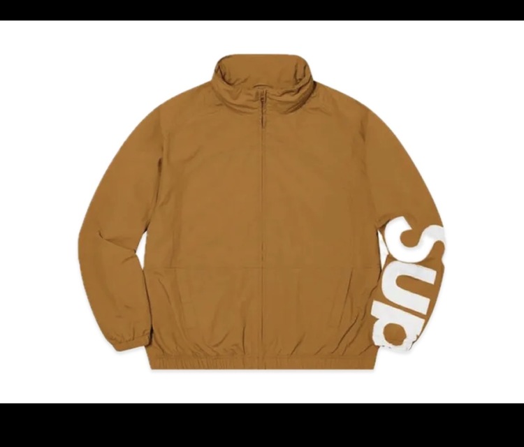 Supreme Spellout Track Jacket "Dark Gold（古着・ファッション）の商品画像 - 査定依頼日：2026年2月11日 - 最高査定価格：7,000円