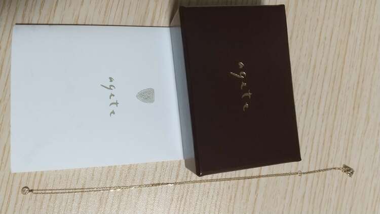 agete k10ダイヤモンドネックレス(着用サイズ鎖骨辺り)（金・貴金属）の商品画像 - 査定依頼日：2025年4月13日 - 最高査定価格：8,000円