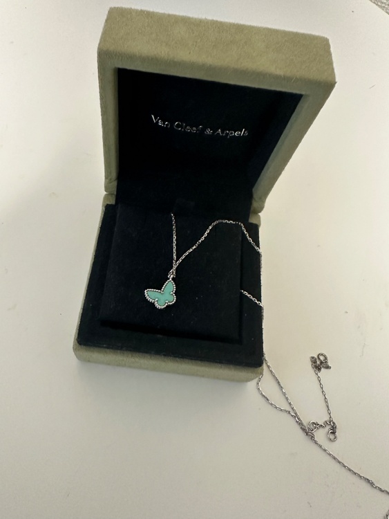 ヴァンクリーフ　パピヨン　ネックレス　ホワイトゴールドターコイズ（金・貴金属）の商品画像 - 査定依頼日：2026年3月16日 - 最高査定価格：300,000円