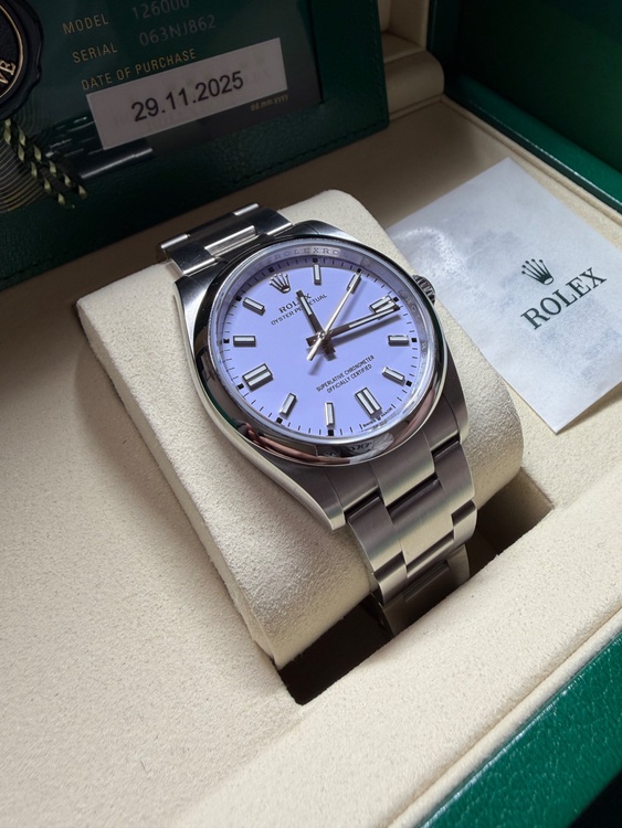 ROLEX オイスターパーペチュアル 36mm ラベンダー （高級時計）の商品画像 - 査定依頼日：2026年4月23日 - 最高査定価格：1,700,000円