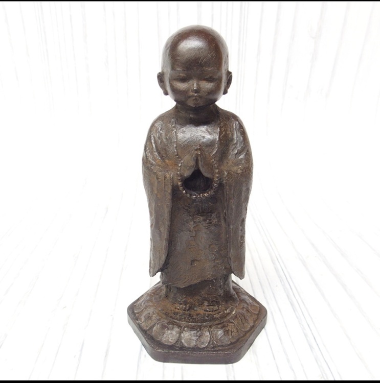 友沢正彦作 合掌地蔵菩薩【祈り】ブロンズ像 （美術品・骨董品）の商品画像 - 査定依頼日：2025年6月3日 - 最高査定価格：3,000円
