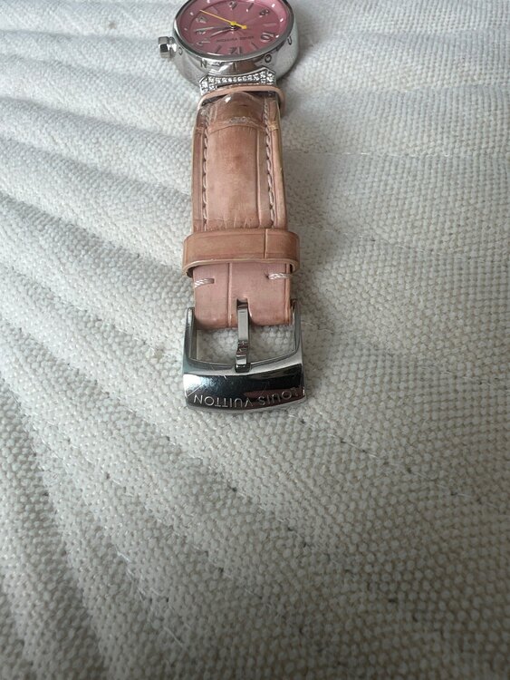 ルイヴィトン タンブール ラグダイヤ ピンクモノグラム（高級時計）の商品画像 - 査定依頼日：2025年2月24日 - 最高査定価格：200,000円