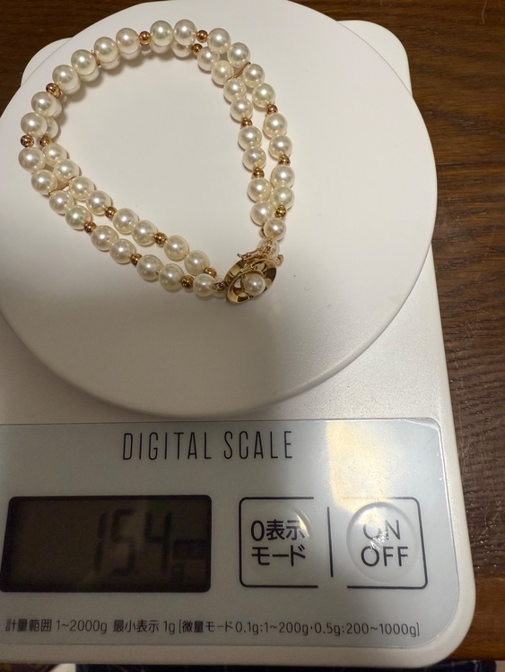 金・パールブレスレット（金・貴金属）の商品画像 - 査定依頼日：2025年11月14日 - 最高査定価格：60,000円