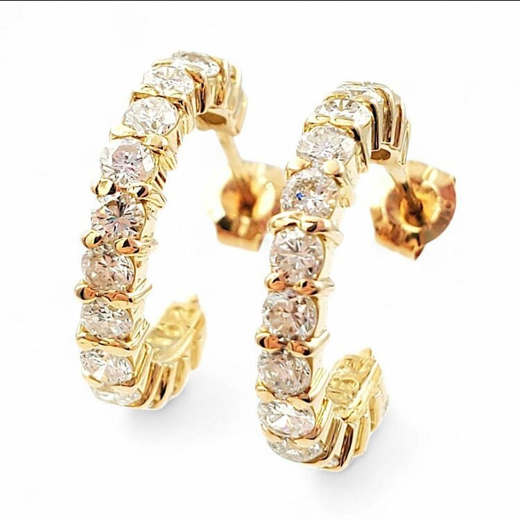 K18イエローゴールドダイヤフープピアス（宝石）の商品画像 - 査定依頼日：2025年12月24日 - 最高査定価格：40,000円