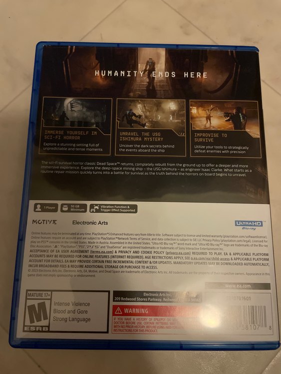 DEAD SPACE（ゲーム機本体・ゲームソフト）の商品画像 - 査定依頼日：2023年10月20日 - 最高査定価格：2,000円