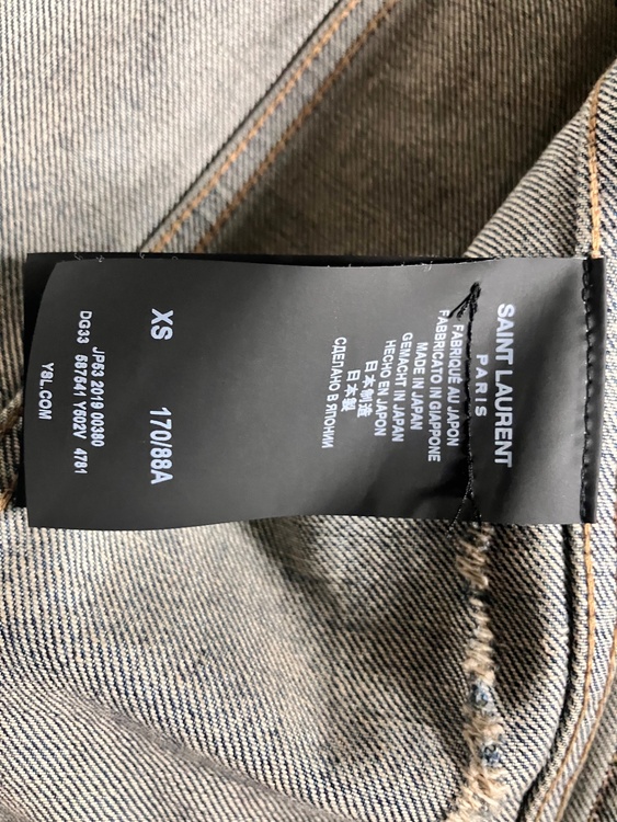 サンローランデニムジャケット（古着・ファッション）の商品画像 - 査定依頼日：2026年2月17日 - 最高査定価格：12,000円