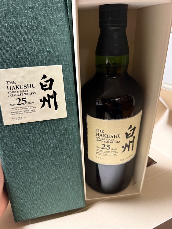 白州25年（お酒）の商品画像 - 査定依頼日：2025年11月6日 - 最高査定価格：400,000円