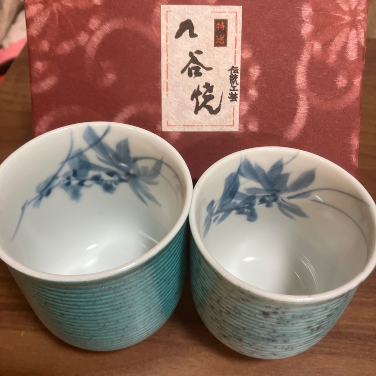 九谷焼　緑彩　組湯呑（美術品・骨董品）の商品画像 - 査定依頼日：2026年9月21日 - 最高査定価格：1,000円