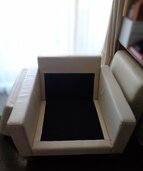 牛革張ソファ　1人掛け（家具・寝具）の商品画像 - 査定依頼日：2026年5月17日 - 最高査定価格：5,000円