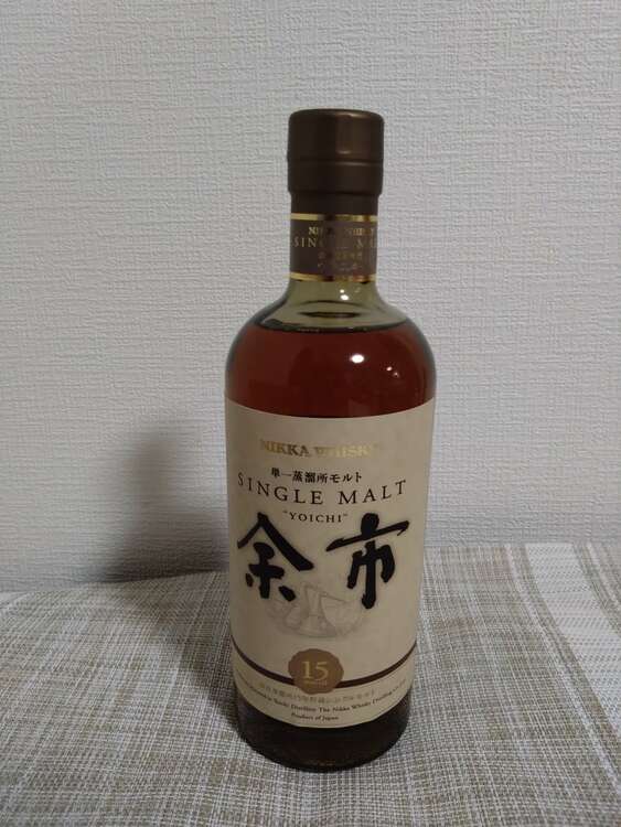 余市15年（お酒）の商品画像 - 査定依頼日：2025年4月24日 - 最高査定価格：72,000円
