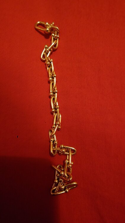 60153077ティファニーハードウェアスモールブレスレットYG（金・貴金属）の商品画像 - 査定依頼日：2026年2月11日 - 最高査定価格：620,000円