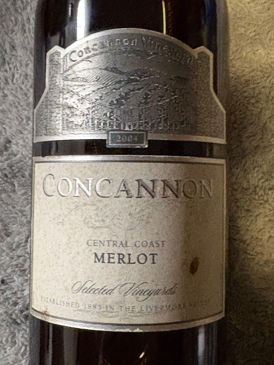 CONCANNON MERLOT 2004（お酒）の商品画像 - 査定依頼日：2025年11月13日 - 最高査定価格：500円