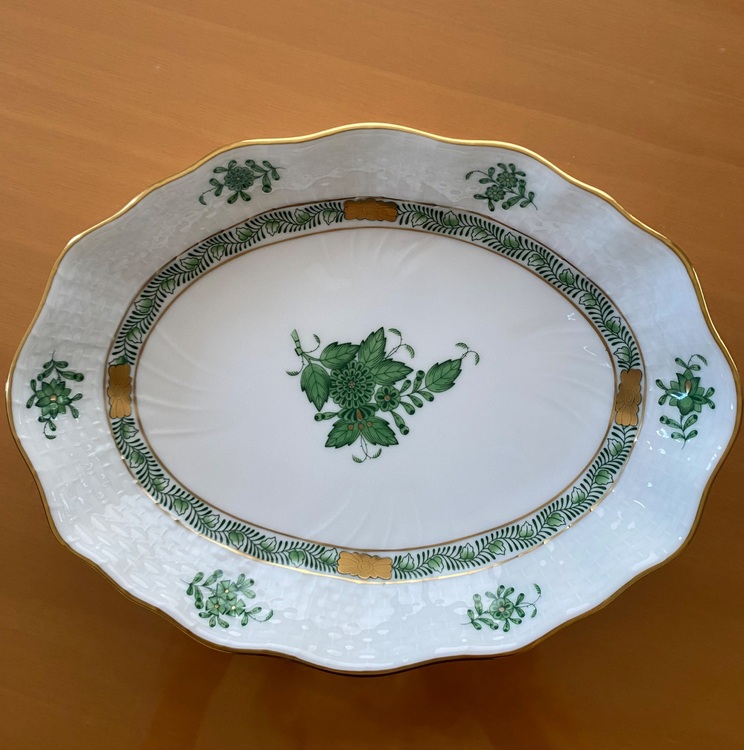 ヘレンド　アポニーグリーン　オーバル（食器）の商品画像 - 査定依頼日：2025年6月23日 - 最高査定価格：3,500円