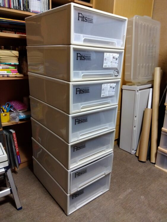 衣装ケース Fits S-53（幅39×奥行53×高さ18）7ケース（家具・寝具）の商品画像 - 査定依頼日：2025年11月11日 - 最高査定価格：1,000円